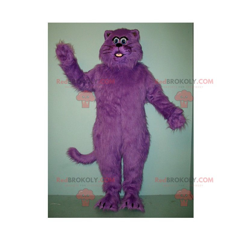 Mascote gato roxo - Redbrokoly.com