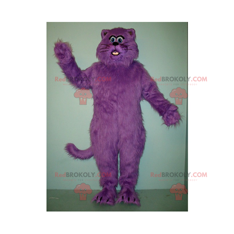 Mascotte de chat violet - Redbrokoly.com