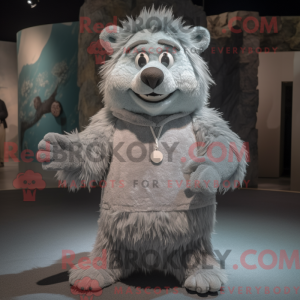 Grijze ijs mascottekostuum...