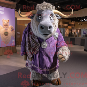 Lavender Bison mascot...