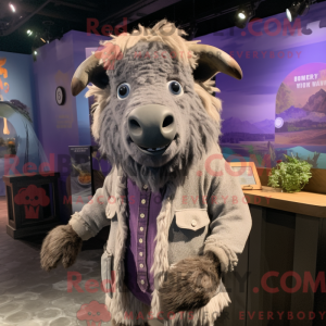 Lavender Bison Maskottchen...