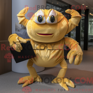 Gullkrabbemaskotdraktfigur...
