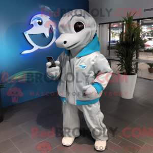 Silver Dolphin mascot...