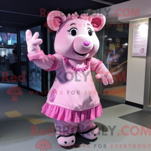Pink Sow maskotdraktfigur...