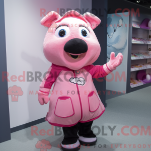 Pink So maskot kostume...