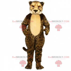 Cheetah maskot beige mave - Redbrokoly.com