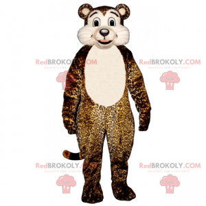 Cheetah maskot hvit mage - Redbrokoly.com