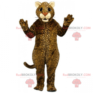 Mascotte de cheetah aux oreilles beiges - Redbrokoly.com