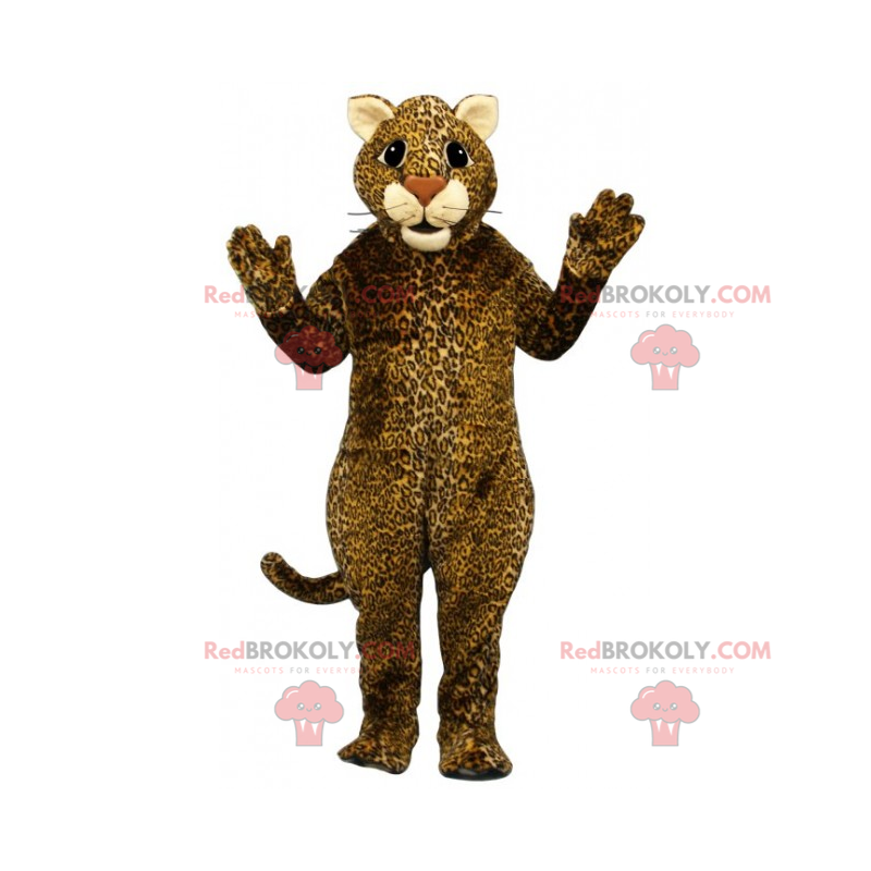 Cheetah mascotte met beige oren - Redbrokoly.com