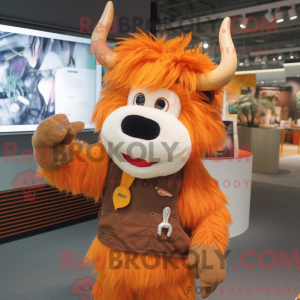 Orange Yak Maskottchen...