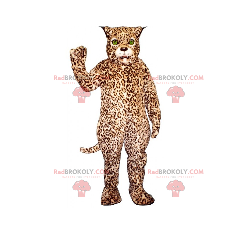 Cheetah mascotte met groene ogen - Redbrokoly.com