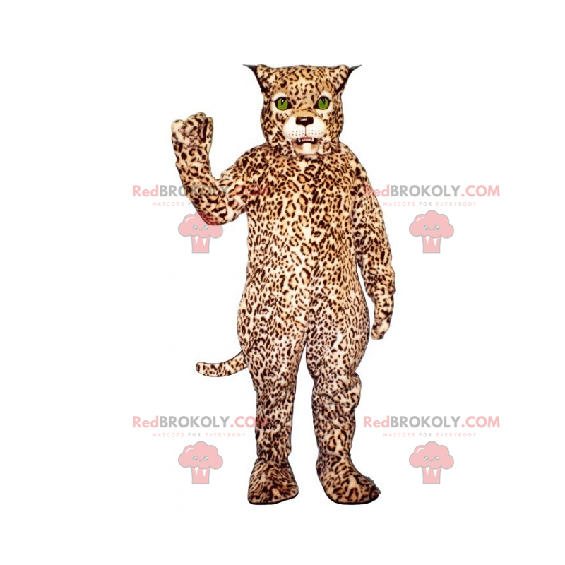 Mascotte de cheetah aux yeux verts - Redbrokoly.com