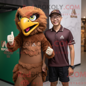 Brown Eagle mascot costume...