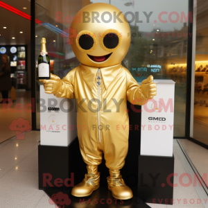 Gull Champagne maskot drakt...