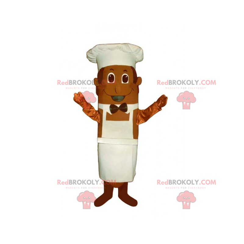 Chef-kok mascotte met vlinderdas - Redbrokoly.com