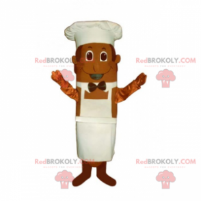 Chef-kok mascotte met vlinderdas - Redbrokoly.com
