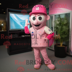 Pink Television mascot...