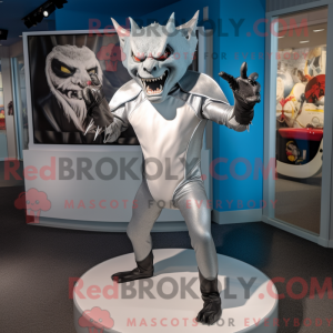 Sølvvampyrmaskotkostymekara...
