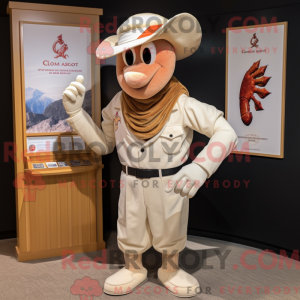 Cream Lobster mascot...