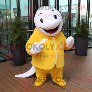 Gul Beluga Whale maskot...