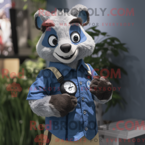 Blue Badger mascot costume...