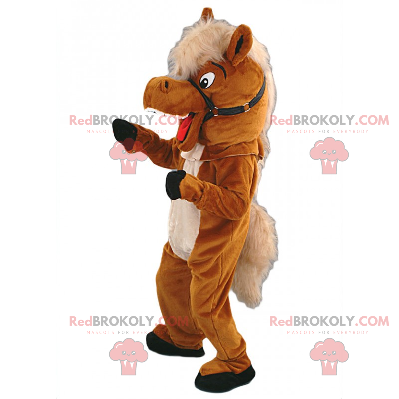 Horse mascot with soft coat - Redbrokoly.com