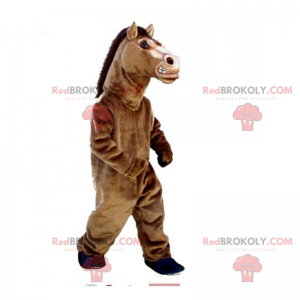 Mascotte cavallo con cresta nera - Redbrokoly.com