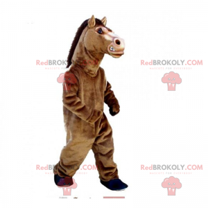 Mascotte de cheval avec crête noir - Redbrokoly.com