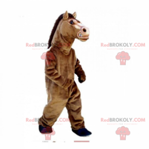 Horse mascot with black crest - Redbrokoly.com