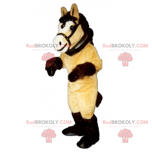 Mascotte de cheval avec grand harnais - Redbrokoly.com
