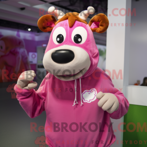 Maskottchenkostüm der rosa...