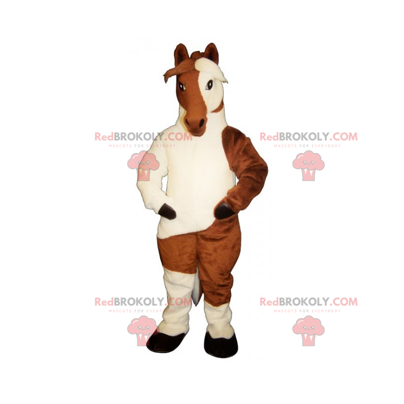 Tweekleurige paardenmascotte - Redbrokoly.com