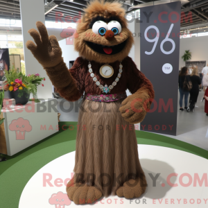 Brunt armbåndsur maskot...