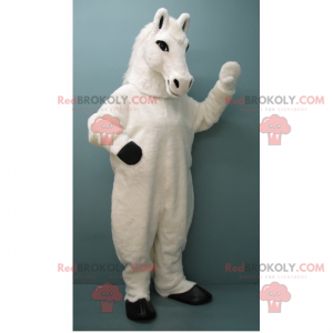 Mascotte de cheval blanc - Redbrokoly.com