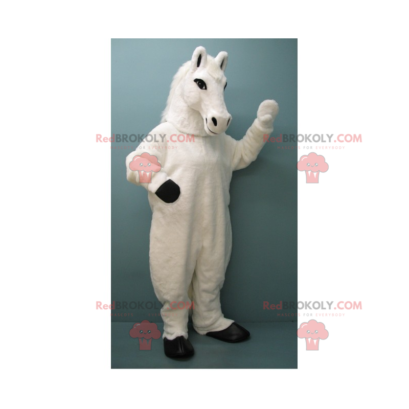 Hvit hest maskot - Redbrokoly.com