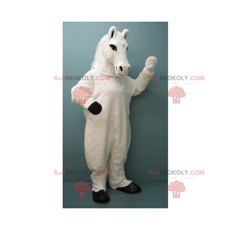 Mascotte de cheval blanc - Redbrokoly.com