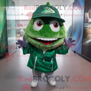 Green Tuna mascot costume...