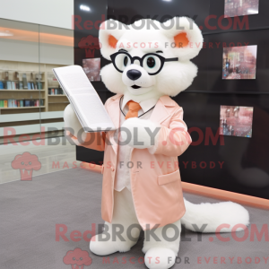Peach Ermine mascot costume...