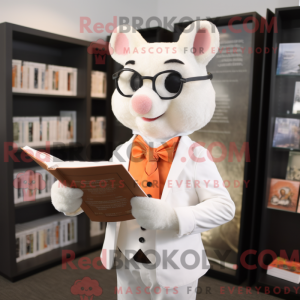 Peach Ermine mascot costume...