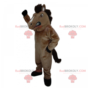 Mascotte de cheval en colère - Redbrokoly.com