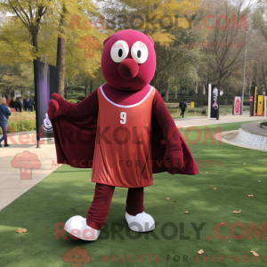 Maroon Soccer Goal mascot...