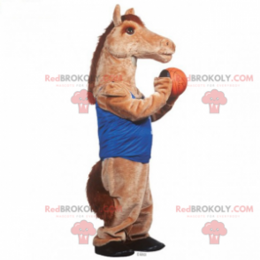 Mascotte del cavallo in abito da basket - Redbrokoly.com