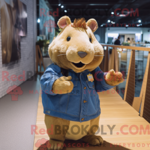 Gold Capybara mascot...