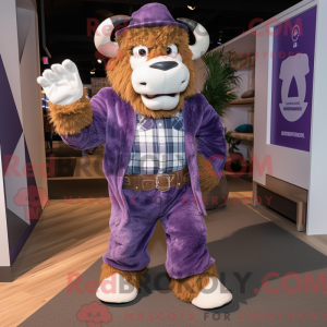 Lavendel Bison maskot...