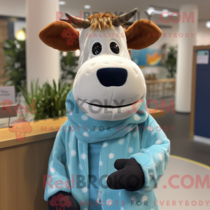 Cyan Guernsey Cow máscara...