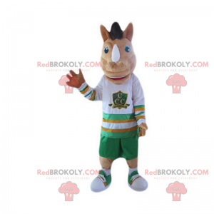 Mascotte del cavallo in abbigliamento sportivo - Redbrokoly.com