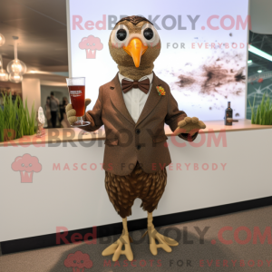 Brun Quail maskot...