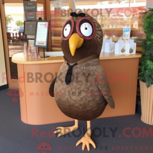 Brown Quail mascottekostuum...