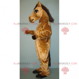 Ljusbrun hästmaskot - Redbrokoly.com
