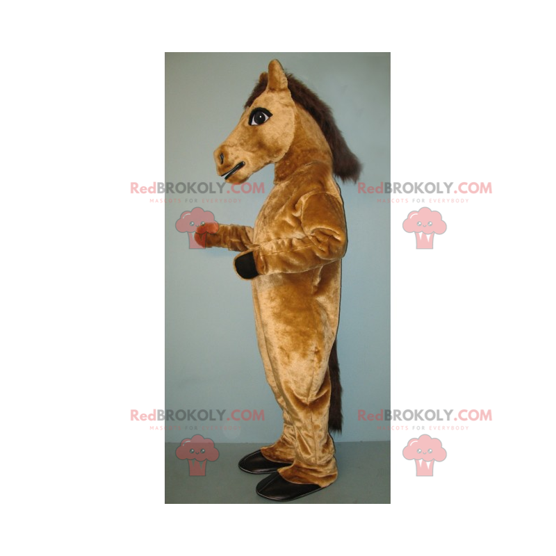 Jasnobrązowa maskotka konia - Redbrokoly.com